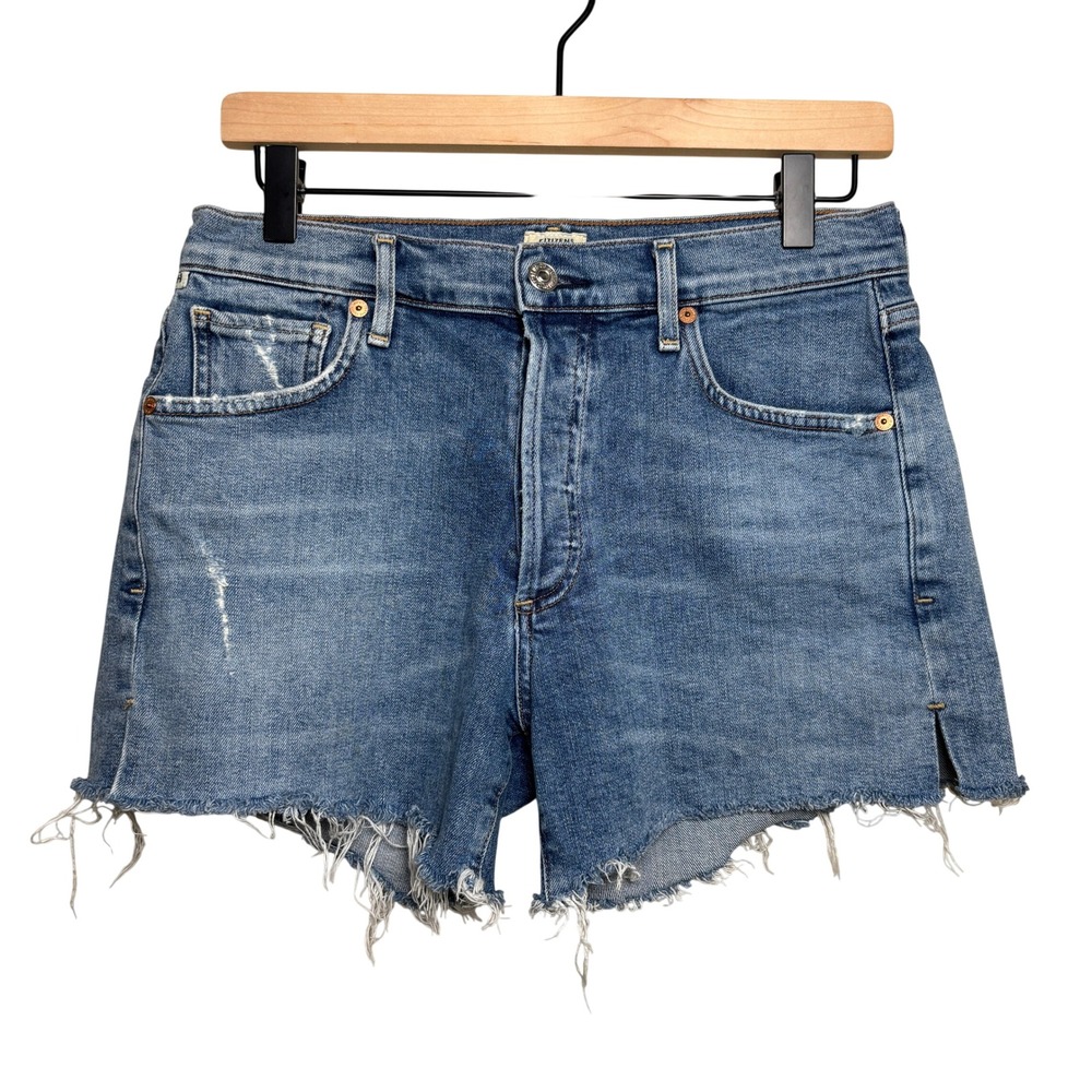 Citizens of Humanity Premium Vintage Marlow Cut Off Frayed Denim Shorts Women 26